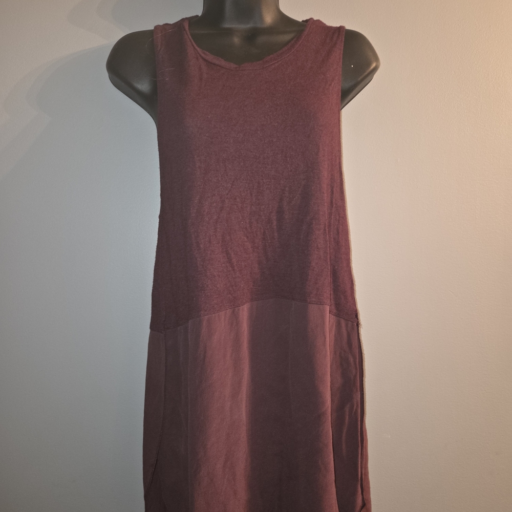 Silk Wilfred Maroon Tank Top Sheer Bottom